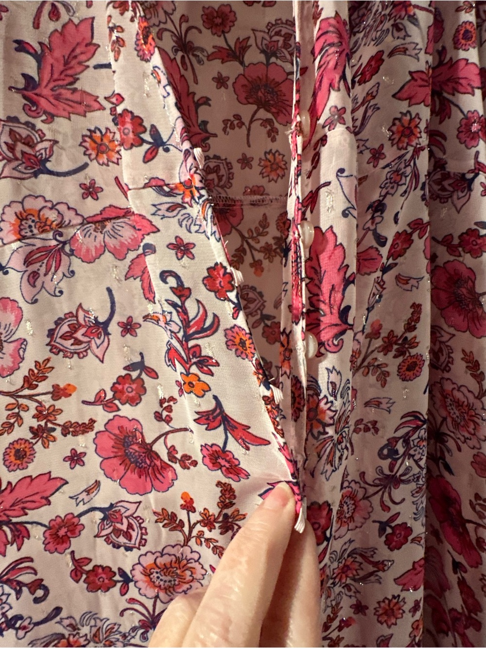 torrid EUC Pink Floral Chiffon Open Kimono - Picture 7 of 16